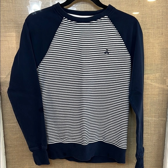 Brooks Brothers Navy and White Striped Sweatshirt - Picture 1 of 6
